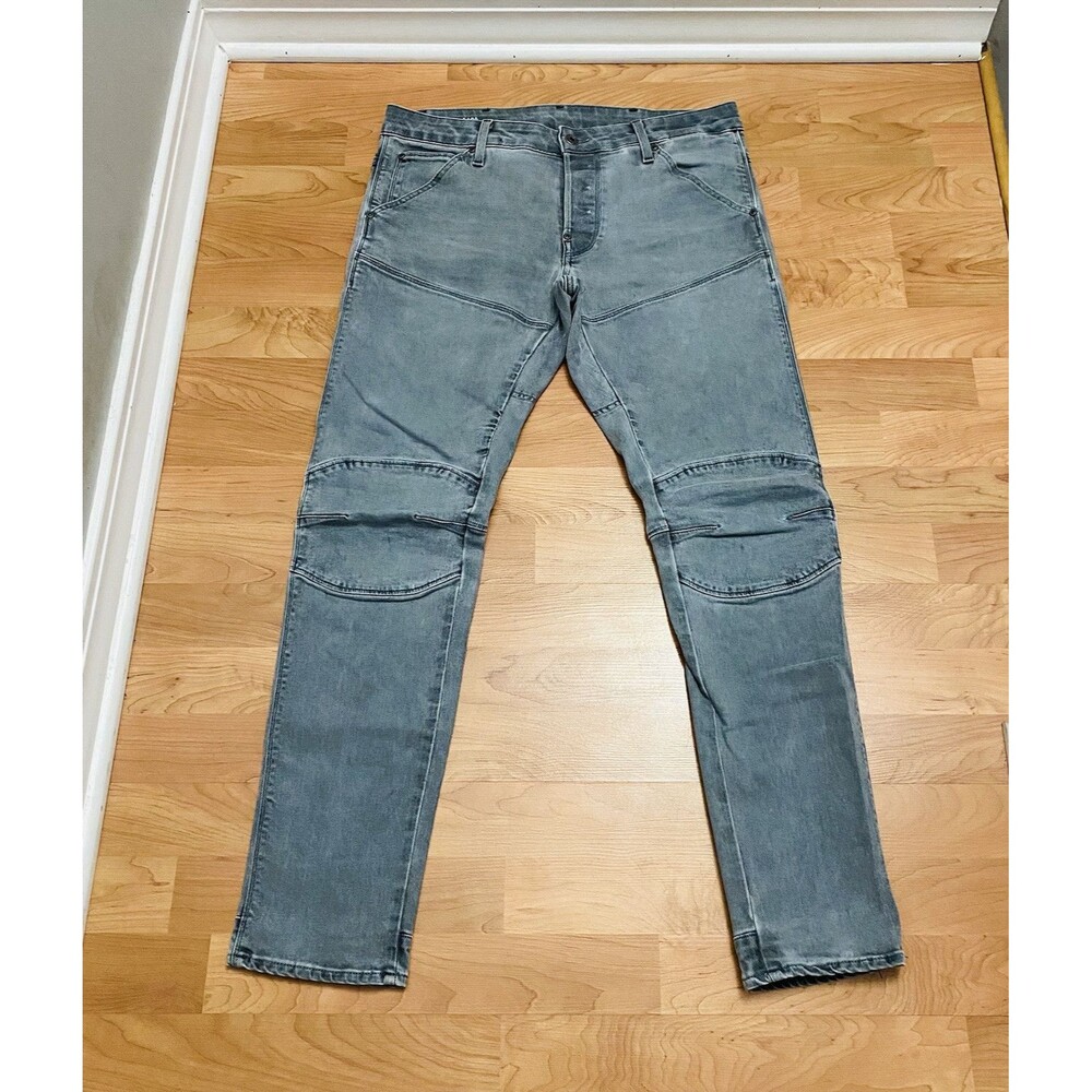 G-Star Raw 5620 3D Slim Men's Jeans Biker Double Knee Button Fly Gray 32X32